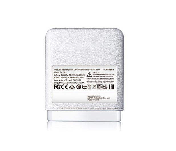 ADATA Power Bank APV150 10000 mAh biały - 254523 - zdjęcie 4